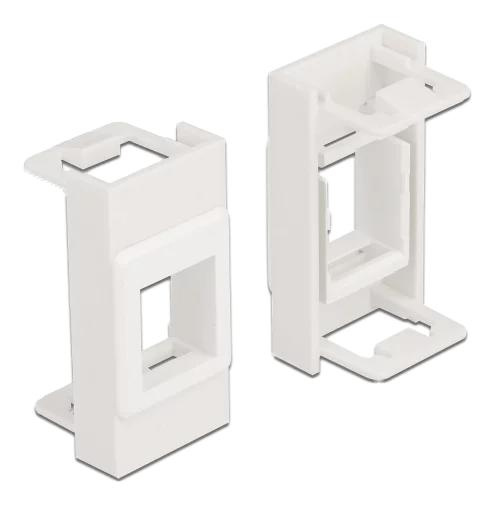 DeLOCK Easy 45 Module Keystone Holder 22.5 x 45 mm, white ryhmässä TIETOKOONET & TARVIKKEET / Kaapelit & Sovittimet / Verkko / Sovittimet & Liittimet @ TP E-commerce Nordic AB (C70662)