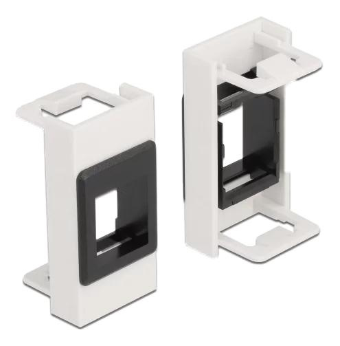 DeLOCK Easy 45 Module Keystone Holder 22.5 x 45 mm, white / black ryhmässä TIETOKOONET & TARVIKKEET / Kaapelit & Sovittimet / Verkko / Sovittimet & Liittimet @ TP E-commerce Nordic AB (C70663)