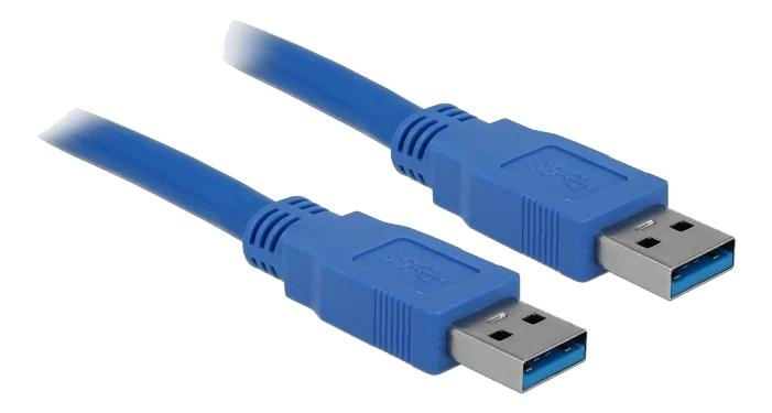 DeLOCK Cable USB 3.0 Type-A male > USB 3.0 Type-A male 2 m blue ryhmässä TIETOKOONET & TARVIKKEET / Kaapelit & Sovittimet / USB / USB-A / Kaapelit @ TP E-commerce Nordic AB (C70665)