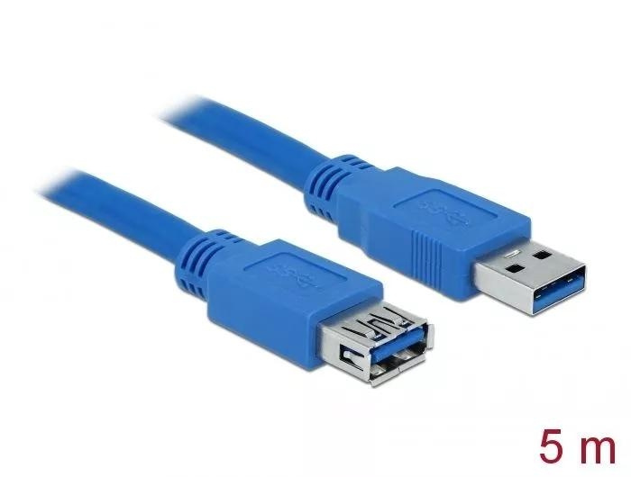 DeLOCK Extension cable USB 3.0 Type-A male > USB 3.0 Type-A fe 5 m ryhmässä TIETOKOONET & TARVIKKEET / Kaapelit & Sovittimet / USB / USB-A / Kaapelit @ TP E-commerce Nordic AB (C70666)