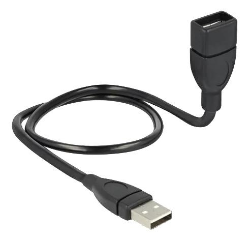 DeLOCK Cable USB 2.0 Type-A ma>USB 2.0 Type-A fe ShapeCable 0.5m ryhmässä TIETOKOONET & TARVIKKEET / Kaapelit & Sovittimet / USB / USB-A / Kaapelit @ TP E-commerce Nordic AB (C70678)