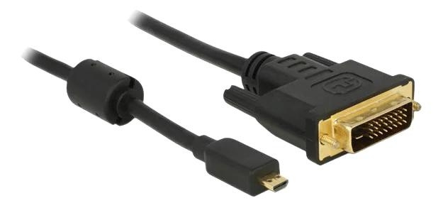 DeLOCK HDMI cable Micro-D male > DVI 24+1 male 1 m ryhmässä TIETOKOONET & TARVIKKEET / Kaapelit & Sovittimet / DVI / Kaapelit @ TP E-commerce Nordic AB (C70683)