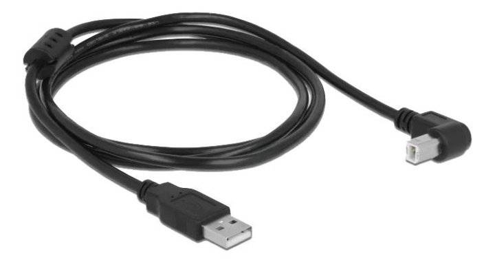 DeLOCK Cable USB 2.0 Type-A male > USB 2.0 Type-B male angled 1.5 m ryhmässä TIETOKOONET & TARVIKKEET / Kaapelit & Sovittimet / USB / USB-A / Kaapelit @ TP E-commerce Nordic AB (C70694)