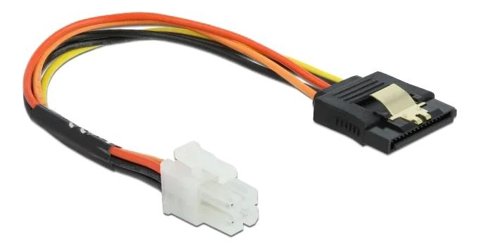 DeLOCK Cable P4 male > SATA 15 pin receptacle 20 cm ryhmässä TIETOKOONET & TARVIKKEET / Kaapelit & Sovittimet / Sisäinen / SATA @ TP E-commerce Nordic AB (C70708)