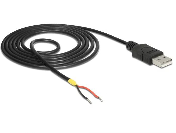 DeLOCK Cable USB 2.0 Type-A male > 2 x open wires power 1.5 m ryhmässä TIETOKOONET & TARVIKKEET / Kaapelit & Sovittimet / USB / USB-A / Kaapelit @ TP E-commerce Nordic AB (C70712)