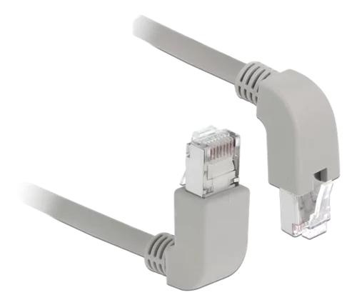 DeLOCK Network cable RJ45 Cat.5e SF / UTP angled 2m ryhmässä TIETOKOONET & TARVIKKEET / Kaapelit & Sovittimet / Verkko / Cat5e @ TP E-commerce Nordic AB (C70714)