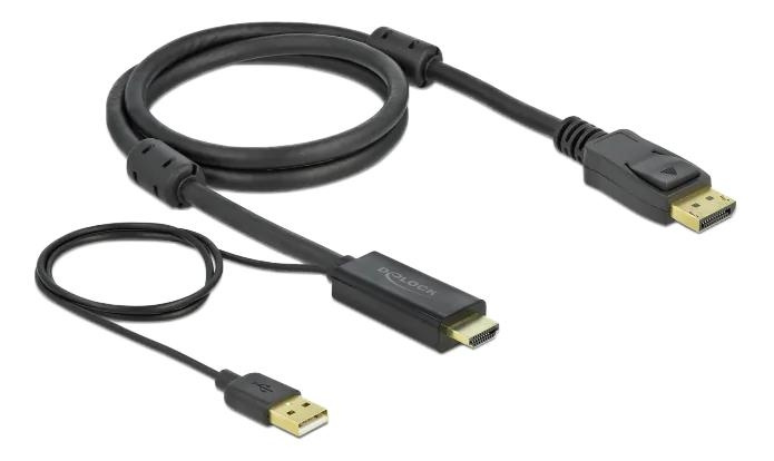 DeLOCK HDMI to DisplayPort cable 4K 30 Hz 2 m ryhmässä KODINELEKTRONIIKKA / Kaapelit & Sovittimet / HDMI / Kaapelit @ TP E-commerce Nordic AB (C70731)