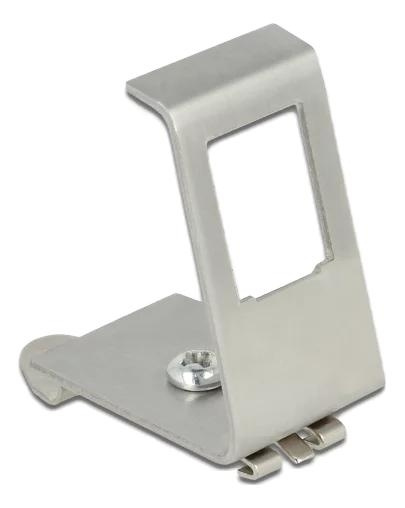 DeLOCK Keystone Metal Mounting 1 Port for DIN rail ryhmässä TIETOKOONET & TARVIKKEET / Kaapelit & Sovittimet / Verkko / Sovittimet & Liittimet @ TP E-commerce Nordic AB (C70740)