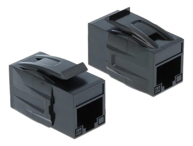 DeLOCK Keystone Module RJ45 jack > RJ45 jack Cat.6A UTP black ryhmässä TIETOKOONET & TARVIKKEET / Kaapelit & Sovittimet / Verkko / Sovittimet & Liittimet @ TP E-commerce Nordic AB (C70742)