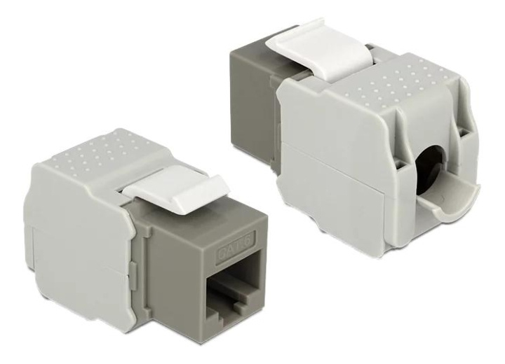 DeLOCK Keystone Module RJ45 jack > LSA Cat.6 UTP grey ryhmässä TIETOKOONET & TARVIKKEET / Kaapelit & Sovittimet / Verkko / Sovittimet & Liittimet @ TP E-commerce Nordic AB (C70749)