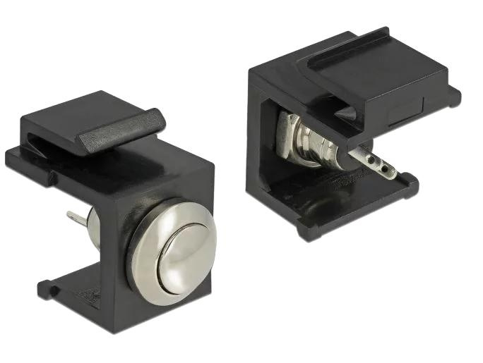 DeLOCK Keystone Push-button black ryhmässä TIETOKOONET & TARVIKKEET / Kaapelit & Sovittimet / Verkko / Sovittimet & Liittimet @ TP E-commerce Nordic AB (C70757)