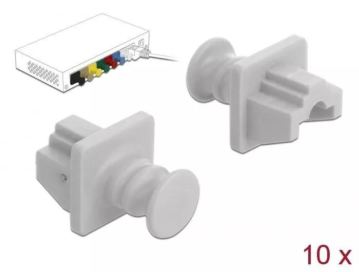 DeLOCK Dust Cover for RJ45 jack 10 pieces white ryhmässä TIETOKOONET & TARVIKKEET / Kaapelit & Sovittimet / Verkko / Sovittimet & Liittimet @ TP E-commerce Nordic AB (C70763)