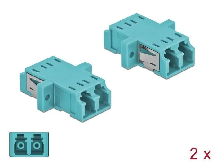 DeLOCK Optical Fiber Coupler LC Duplex f > LC Duplex f MM 2 pcs ryhmässä TIETOKOONET & TARVIKKEET / Kaapelit & Sovittimet / Verkko / Sovittimet & Liittimet @ TP E-commerce Nordic AB (C70765)