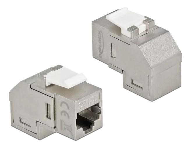 DeLOCK Keystone Module RJ45 jack to RJ45 jack Cat.6A 90° angled ryhmässä TIETOKOONET & TARVIKKEET / Kaapelit & Sovittimet / Verkko / Sovittimet & Liittimet @ TP E-commerce Nordic AB (C70776)