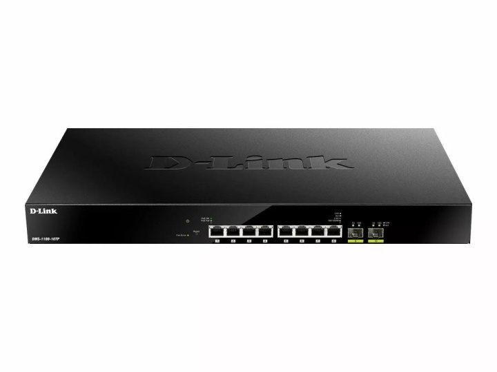 D-Link Switch, 8x 100/1000/2.5G (PoE+) + 2x 10 Gigabit SFP+, PoE+ ryhmässä TIETOKOONET & TARVIKKEET / Verkko / Kytkimet @ TP E-commerce Nordic AB (C70815)