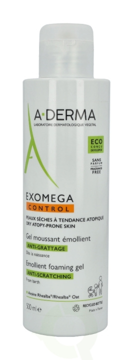 A-Derma Exomega Control Emollient Foaming Gel 500 ml ryhmässä KAUNEUS JA TERVEYS / Ihonhoito / Kehon hoito / Kylpy- ja suihkugeelit @ TP E-commerce Nordic AB (C70965)