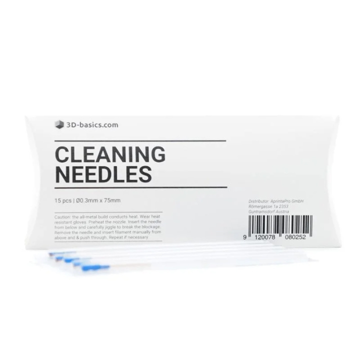 3D-basics Cleaning Needles 0.3x70mm 15pcs ryhmässä TIETOKOONET & TARVIKKEET / Tulostimet & Tarvikkeet / Tulostimet / 3D-tulostin & Tarvikkeet / Tillbehör @ TP E-commerce Nordic AB (C71145)