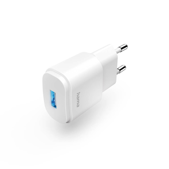 Hama Charger 1xUSB-A 6W White ryhmässä ÄLYPUHELIMET JA TABLETIT / Laturit & Kaapelit / Seinälaturi / Seinälaturi USB @ TP E-commerce Nordic AB (C71157)