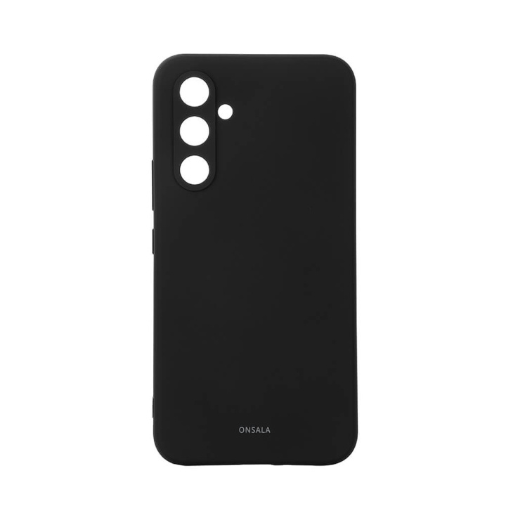 Onsala Backcover Sil Touch Samsung A55 5G Black ryhmässä ÄLYPUHELIMET JA TABLETIT / Puhelimen suojakotelo / Samsung @ TP E-commerce Nordic AB (C71195)