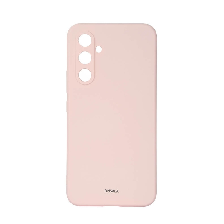 Onsala Backcover Sil Touch Samsung A55 5G Chalk Pink ryhmässä ÄLYPUHELIMET JA TABLETIT / Puhelimen suojakotelo / Samsung @ TP E-commerce Nordic AB (C71197)