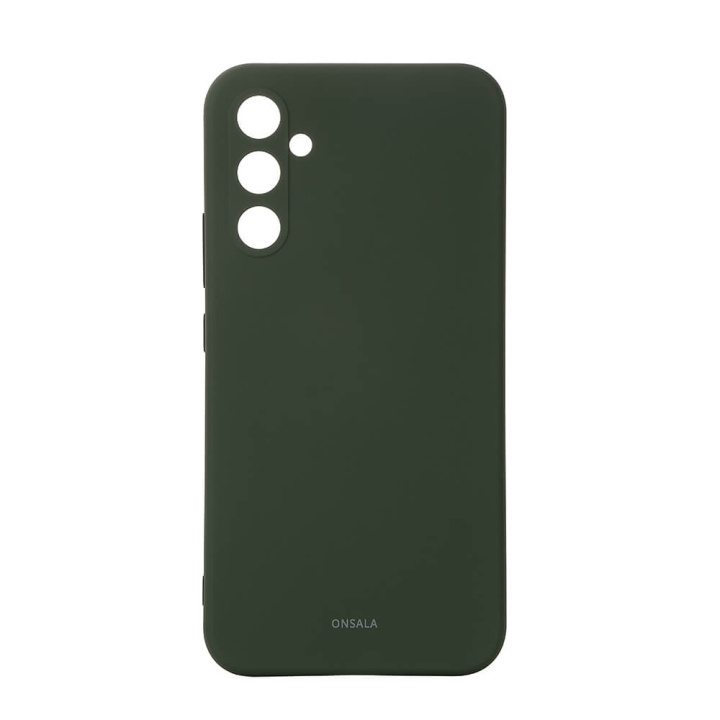 Onsala Backcover Sil Touch Samsung A35 5G Olive Green ryhmässä ÄLYPUHELIMET JA TABLETIT / Puhelimen suojakotelo / Samsung @ TP E-commerce Nordic AB (C71198)