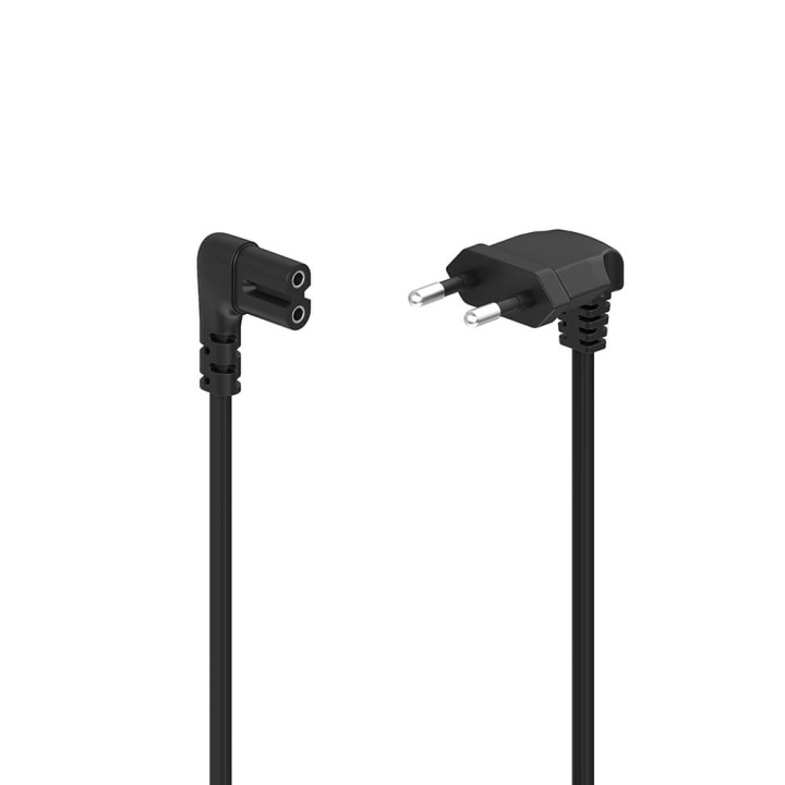 Hama Power Cable Euro Plug Angled Black 3.0m ryhmässä TIETOKOONET & TARVIKKEET / Kaapelit & Sovittimet / Sähkökaapelit @ TP E-commerce Nordic AB (C71221)