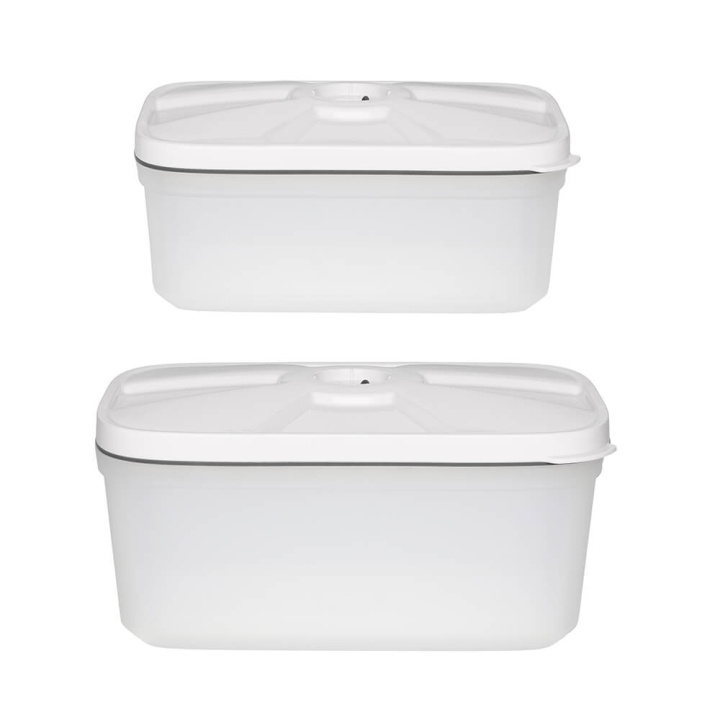 MAKU Vacuum Food Container 2pcs ryhmässä KOTI, TALOUS JA PUUTARHA / Keittiövälineet / Tyhjiöpakkauslaite & Tarvikkeet @ TP E-commerce Nordic AB (C71339)