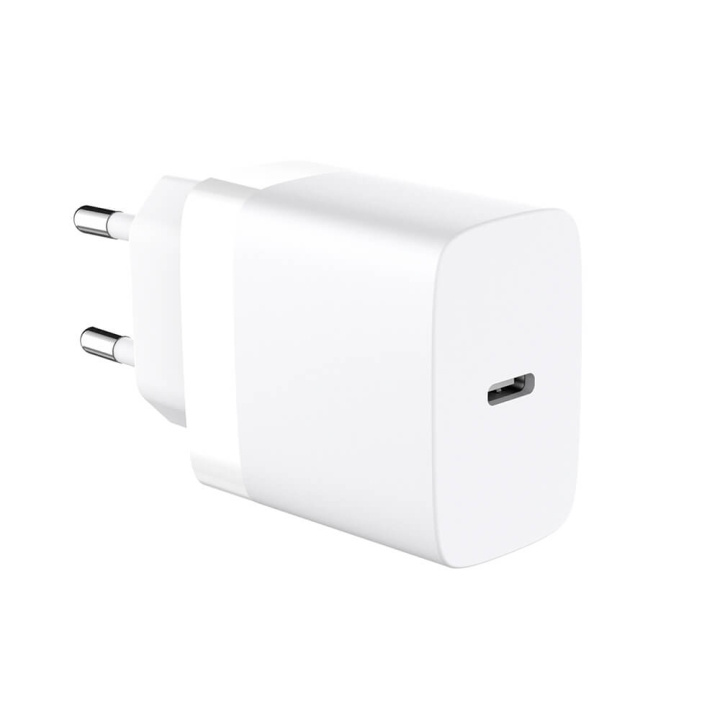 GEAR Charger 220V 1xUSB-C PD/PPS 30W White ryhmässä ÄLYPUHELIMET JA TABLETIT / Laturit & Kaapelit / Seinälaturi / Seinälaturi Type C @ TP E-commerce Nordic AB (C71368)