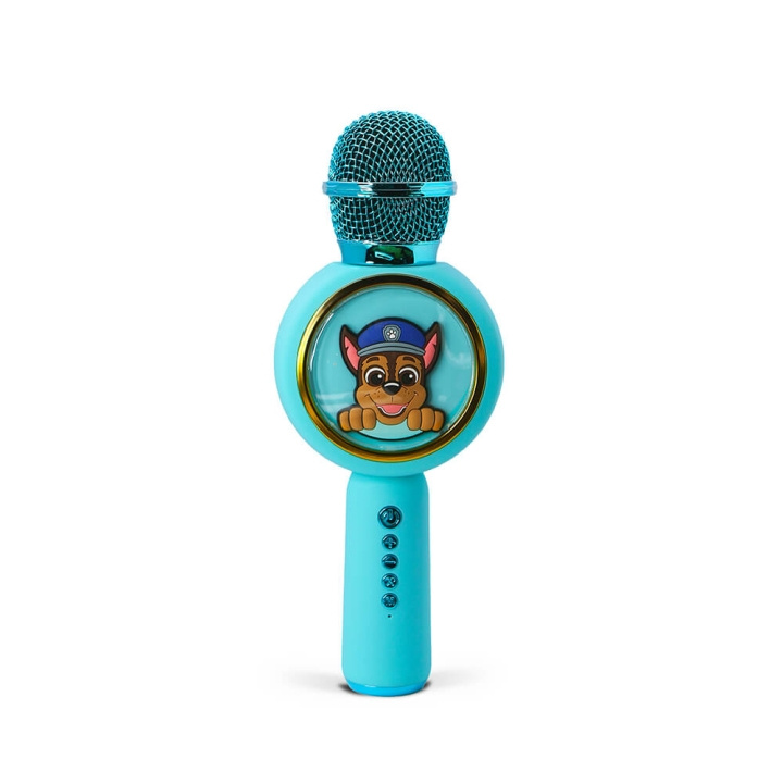 Paw Patrol Chase Karaoke Mic PopSing With LED ryhmässä KODINELEKTRONIIKKA / Ääni & Kuva / Kädessä pidettävät mikrofonit @ TP E-commerce Nordic AB (C71385)