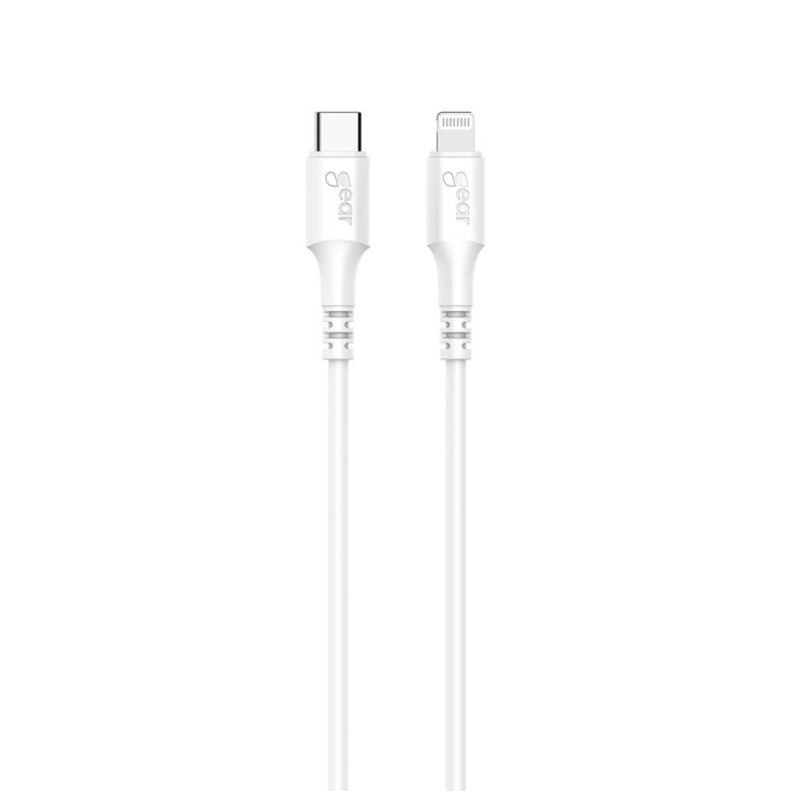 GEAR Cable USB-C to Lightning C94 0.5m MFI Cable White ryhmässä ÄLYPUHELIMET JA TABLETIT / Laturit & Kaapelit / Kaapelit / Lightning kaapelit @ TP E-commerce Nordic AB (C71399)