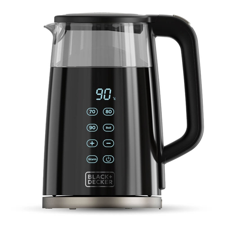 BLACK+DECKER Kettle Glass Black 1,7L ryhmässä KOTI, TALOUS JA PUUTARHA / Kodinkoneet / Vesi ja mehu / Vedenkeitin @ TP E-commerce Nordic AB (C71421)