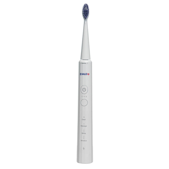 B.WELL Electric Toothbrush Sonic MED-870 White ryhmässä KAUNEUS JA TERVEYS / Suunhoito / Sähköhammasharjat @ TP E-commerce Nordic AB (C71437)