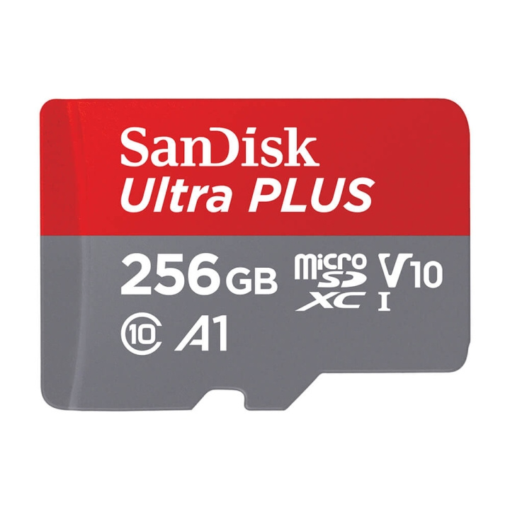 SanDisk MicroSDXC Ultra Plus 256GB 160MB/s A1 C10 UHS-1 ryhmässä KODINELEKTRONIIKKA / Tallennusvälineet / Muistikortit / MicroSD/HC/XC @ TP E-commerce Nordic AB (C71481)