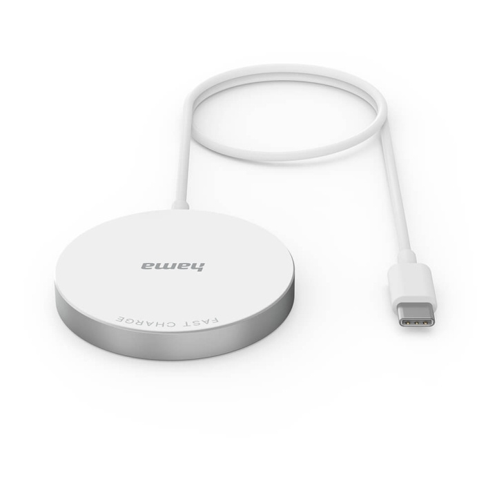 Hama MagCharge FC 15 Wireless Charger 15W White ryhmässä ÄLYPUHELIMET JA TABLETIT / Laturit & Kaapelit / Qi Langaton laturi @ TP E-commerce Nordic AB (C71482)