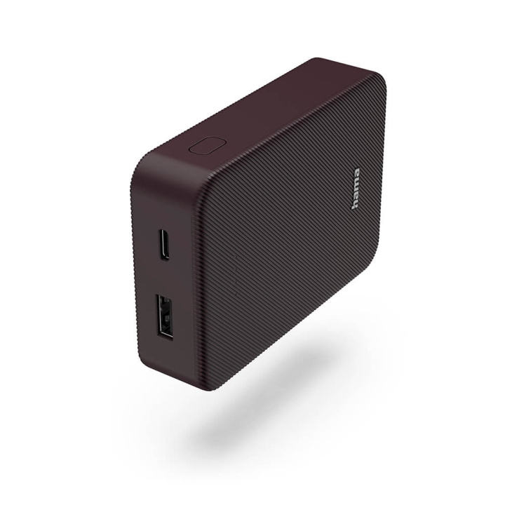 Hama Powerbank Colour 10 10000mAh USB-C+USB-A Plum ryhmässä ÄLYPUHELIMET JA TABLETIT / Laturit & Kaapelit / Powerbanks @ TP E-commerce Nordic AB (C71531)