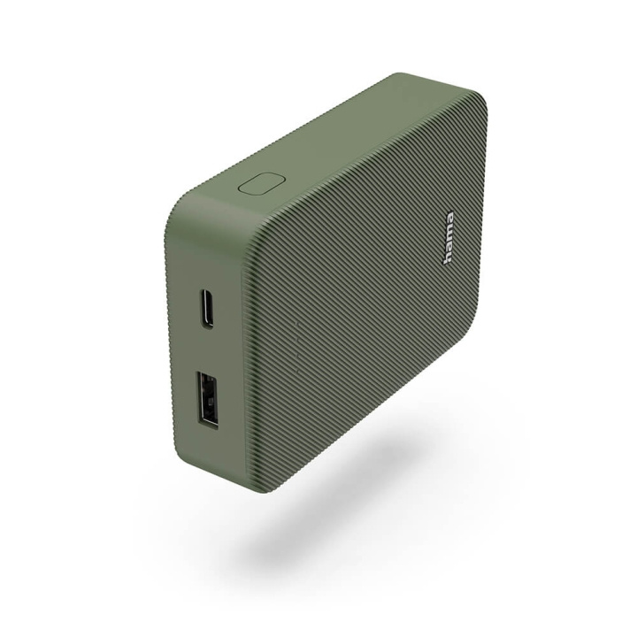 Hama Powerbank Colour 10 10000mAh USB-C+USB-A Green ryhmässä ÄLYPUHELIMET JA TABLETIT / Laturit & Kaapelit / Powerbanks @ TP E-commerce Nordic AB (C71532)