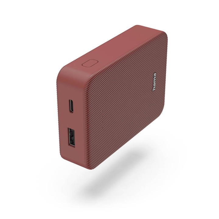 Hama Powerbank Colour 10 10000mAh USB-C+USB-A Red ryhmässä ÄLYPUHELIMET JA TABLETIT / Laturit & Kaapelit / Powerbanks @ TP E-commerce Nordic AB (C71533)