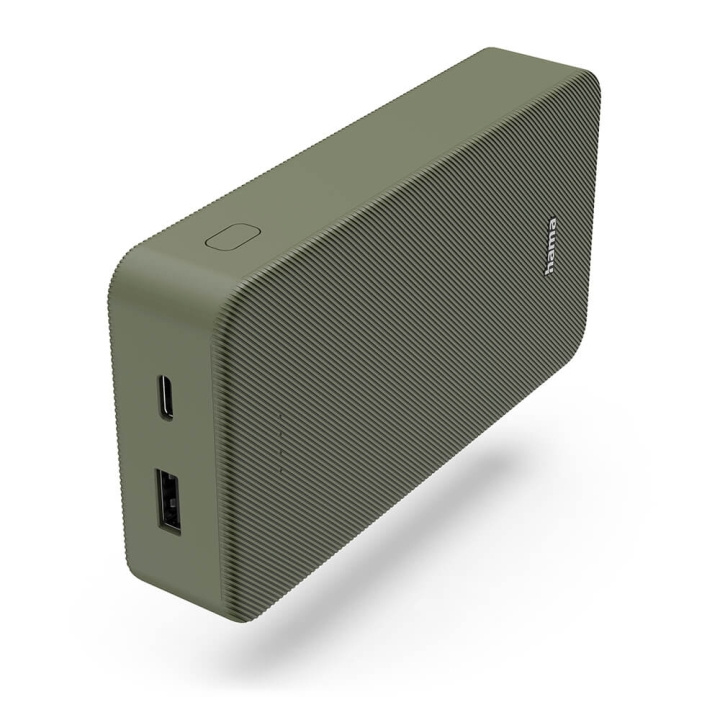 Hama Powerbank Colour 20 20000mAh USB-C+USB-A Green ryhmässä ÄLYPUHELIMET JA TABLETIT / Laturit & Kaapelit / Powerbanks @ TP E-commerce Nordic AB (C71535)