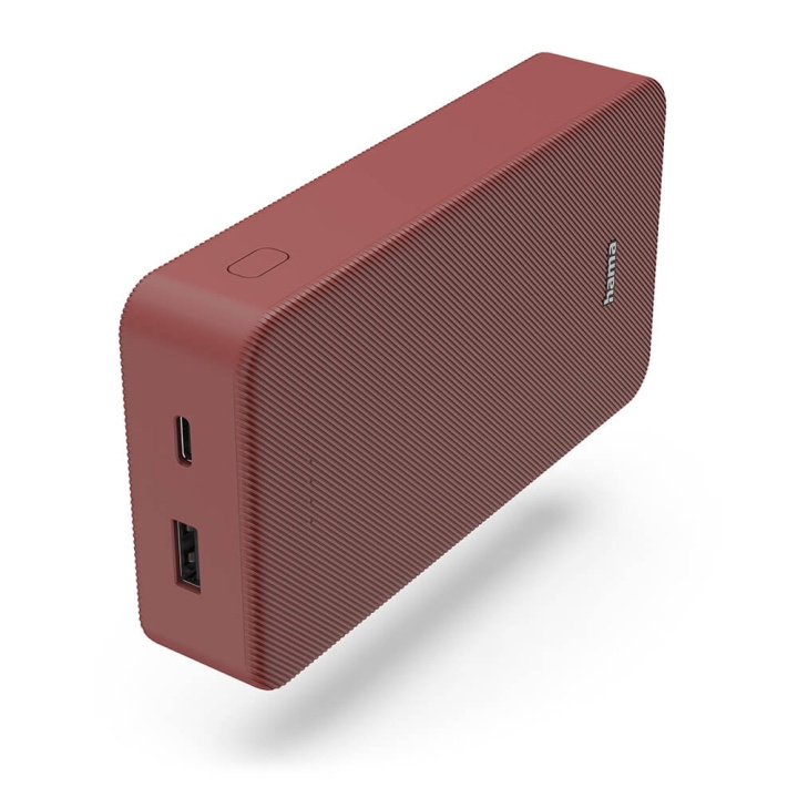 Hama Powerbank Colour 20 20000mAh USB-C+USB-A Red ryhmässä ÄLYPUHELIMET JA TABLETIT / Laturit & Kaapelit / Powerbanks @ TP E-commerce Nordic AB (C71536)