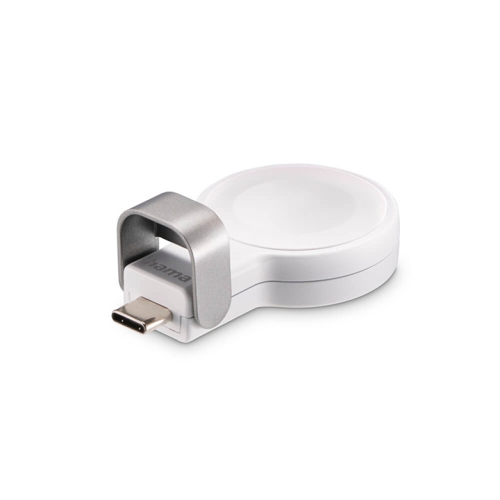 Hama Charger Wireless for Apple Watch USB-C White ryhmässä ÄLYPUHELIMET JA TABLETIT / Laturit & Kaapelit / Qi Langaton laturi @ TP E-commerce Nordic AB (C71549)