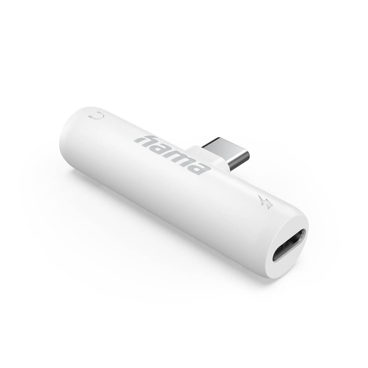 Hama Adapter Audio USB-C White ryhmässä ÄLYPUHELIMET JA TABLETIT / Laturit & Kaapelit / Sovittimet @ TP E-commerce Nordic AB (C71550)