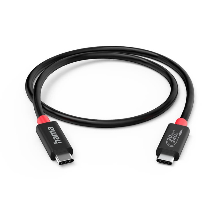 Hama Cable USB-C USB 4.0 Gen2 20 Gbit/s 240W 2.0m Black ryhmässä TIETOKOONET & TARVIKKEET / Kaapelit & Sovittimet / USB / USB-C @ TP E-commerce Nordic AB (C71591)