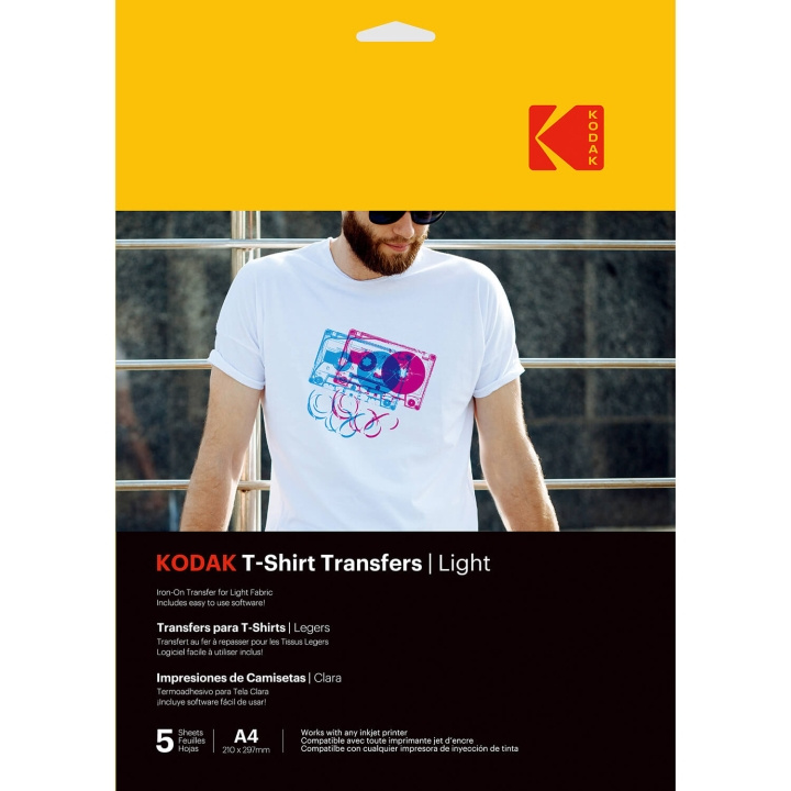 Kodak T-Shirt Transfers Light A4 x5 ryhmässä KODINELEKTRONIIKKA / Valokuvat & Videot / Valokuvauslaitteet / Muut @ TP E-commerce Nordic AB (C71675)