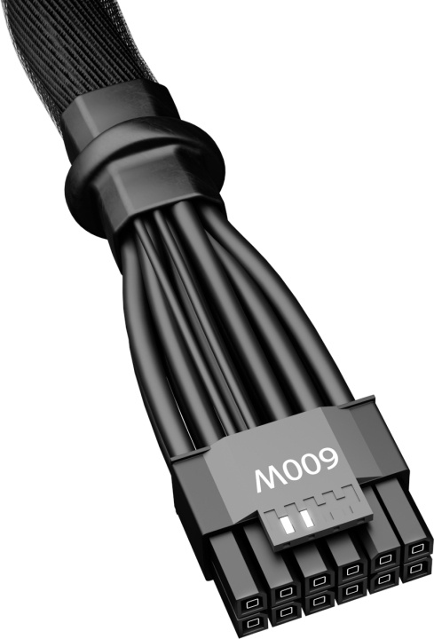 Be Quiet! 12VHPWR PCIe Adapter Cable -kaapeli ryhmässä TIETOKOONET & TARVIKKEET / Tietokoneen komponentit / Virtalähde/PSU @ TP E-commerce Nordic AB (C71771)