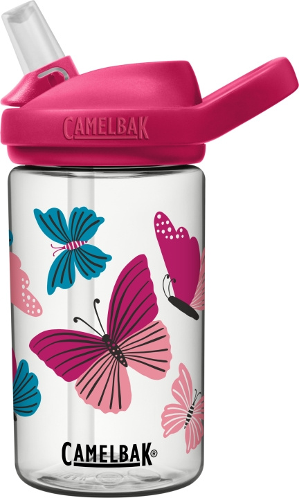 Camelbak Eddy+ Kids 0,4L -juomapullo, Butterflies ryhmässä LELUT, TUOTTEET LAPSILLE JA VAUVOILLE / Syö ja juo / Tuttipullot & Tarvikkeet @ TP E-commerce Nordic AB (C71836)