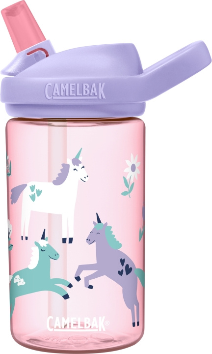 Camelbak Eddy+ Kids 0,4L -juomapullo, Unicorn Floral ryhmässä LELUT, TUOTTEET LAPSILLE JA VAUVOILLE / Syö ja juo / Tuttipullot & Tarvikkeet @ TP E-commerce Nordic AB (C71848)