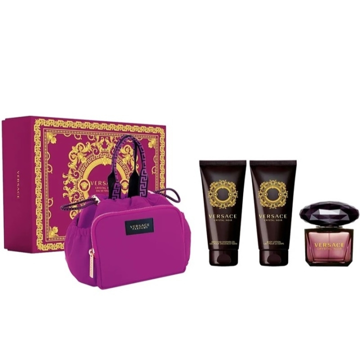 Versace Giftset Versace Crystal Noir Edt 90ml + Body Lotion 100ml + Shower Gel 100ml + Bag ryhmässä KAUNEUS JA TERVEYS / Lahjapakkaukset / Naisten lahjapakkaukset @ TP E-commerce Nordic AB (C71899)