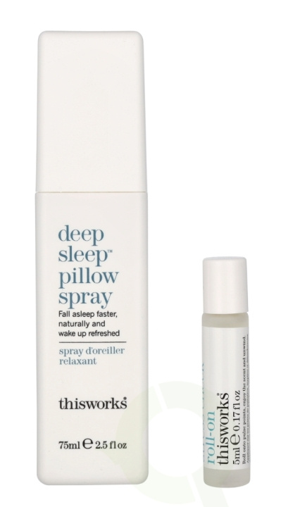 This Works Deep Sleep Pillow Talk Set 80 ml Pillow Spray 75ml/Stress Less 5ml ryhmässä KAUNEUS JA TERVEYS / Tuoksut & Parfyymit / Muut tuoksut / Tuoksu diffuusori @ TP E-commerce Nordic AB (C71949)