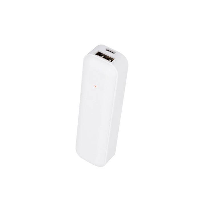 Setty Powerbank 2600 mAh Mini, White ryhmässä ÄLYPUHELIMET JA TABLETIT / Laturit & Kaapelit / Powerbanks @ TP E-commerce Nordic AB (C72021)