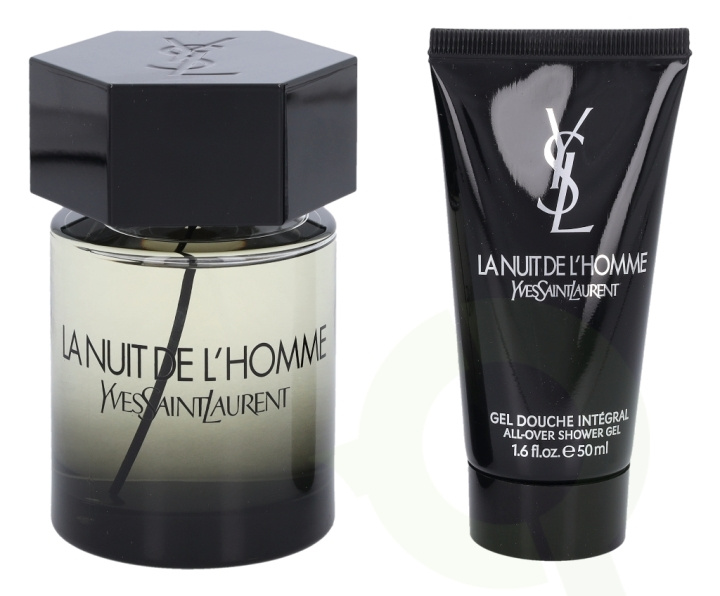 Yves Saint Laurent YSL La Nuit De L\'Homme Giftset 150 ml Edt Spray 100ml/Shower Gel 50ml ryhmässä KAUNEUS JA TERVEYS / Lahjapakkaukset / Miesten lahjapakkaukset @ TP E-commerce Nordic AB (C72595)